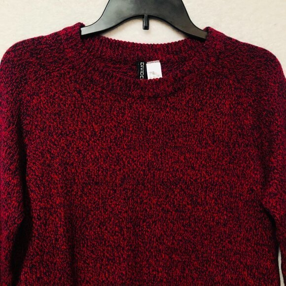 Divided by H&M Black and Red Knit Boxy Crewneck Sweater Size XS - Picture 3 of 10